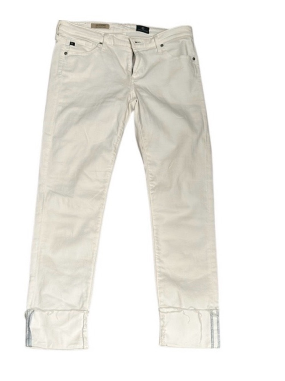 Ag Adriano Goldschmied Cream Cuffed Skinny Jeans- NWOT!